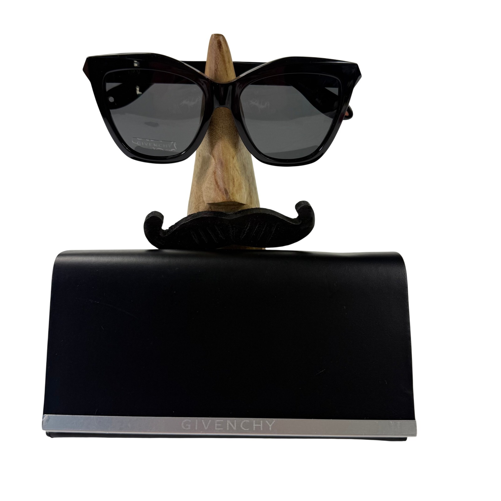 Givenchy Gv 7022/F/S Black Cat Eye Sunglasses Gold Accent Made In Italy Qoly1